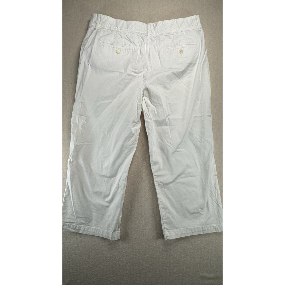 Christopher & Banks Pants Size 14 Women’s Comfort Stretch White Capris Casual - Picture 12 of 12